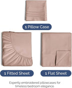 Twin Size 3 Piece Sheet Set - Comfy Breathable & Cooling Bed Sheets Set - Hotel Luxury Bedding for Women, Men, Kids, Teens, Boys & Girls - Deep Pockets, Ultra-Soft and Wrinkle Free - Oeko-Tex - Mauve