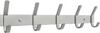 Coat Rack Wall Mount – Brushed Nickel 15 Inch Stainless Steel Hook Rail with 5 Heavy Duty Double Coat Hooks – Wall Mounted Coat Hanger for Entryway, Bathroom, Bedroom, Towel, Hat Organizer