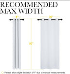NICETOWN Room Darkening Curtain Panels for Bedroom, Easy-Care Solid Thermal Insulated Grommet Room Darkening Draperies/Drapes (Greyish White, 2 Panels, 42 in x 50 in (W x L))