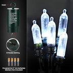 LYHOPE Battery Christmas Lights, 33ft 100 LED Christmas Lights Waterproof 8 Modes Battery Operated String Lights for Outdoor & Indoor, Xmas Tree, Wreaths, Holiday Decoration (Cool White)