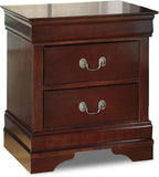 Signature Design by Ashley Alisdair Traditional 2 Drawer Nightstand, 23.75" Tall, Dark Brown