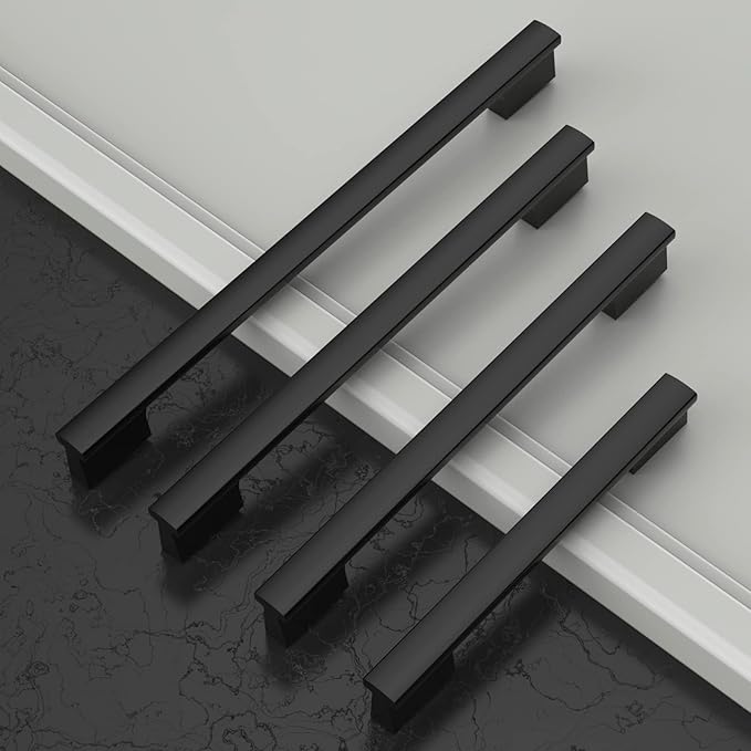 Asidrama 20 Pack 9 Inch(228mm) Matte Black Kitchen Cabinet Handles, Cabinet Pulls Kitchen Cabinet Hardware for Cupboard Drawer Pulls