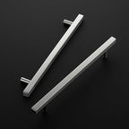 Ravinte Brushed Nickel Cabinet Handles 10 Pack 7-1/2 inch Satin Nickel Square Cabinet Pulls Silver Hardware for Kitchen Cabinets 10 inch Overall Length Stainless Steel Drawer Pulls