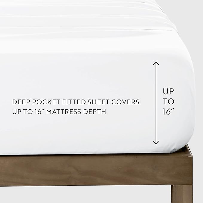 Linen Market Brushed Microfiber Twin XL Sheet Set 3 Piece – Oeko-TEX Certified Ultra Soft & Wrinkle-Free - 16" Deep Pocket Sheets - Easy Care Twin XL Size - Black