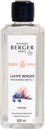 Maison Berger - Liliflora - Lampe Berger Fragrance Refill Oil for Home Diffusers - Luxury Air Freshener with Magnolia, Orange Blossom & Vanilla Notes - 16.9 Fl Oz (500ml)