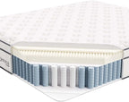 Modway Jenna 14” Innerspring and Memory Foam California King Mattress With Individually Encased Coils, White