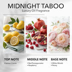 Midnight Taboo Diffuser Oil, Inspired by Luxury Hotels, 16.9 FL Oz, 500 mL, Hotel Scent for Home, Office, Bathroom, Aromatherapy Essential Oil, Lemon & Pomegranate Scents.