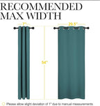 NICETOWN Window Curtain Panels, Thermal Insulated Solid Grommet Blackout Draperies/Drapes (Sea Teal, One Pair, 34 by 54-inch)