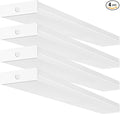 hykolity 4 Pack 4FT LED Wraparound Light 40W 4 Foot LED Shop Lights for Garage, [2-lamp 32W Fluorescent Equiv.] 4400lm 4000K Wrap Light, Flushmount Office Ceiling Light Fixture ETL Listed