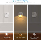 AMIR Upgraded Indoor Motion Sensor Light with PIR Technology - Battery-Powered Wall & Cabinet LED Night Light for Hallway, Bathroom, Kitchen, Stairs (Warm White, 6-Pack)