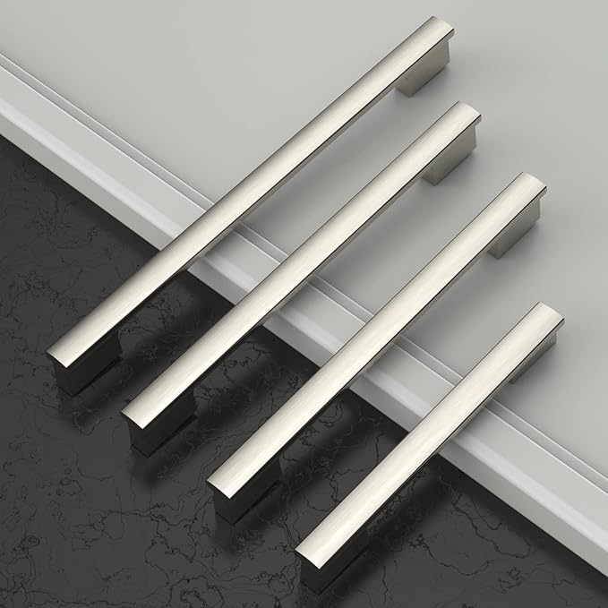 Asidrama 20 Pack 10 Inch(254mm) Brushed Satin Nickel Kitchen Cabinet Handles, Cabinet Pulls Kitchen Cabinet Hardware for Cupboard Drawer Pulls