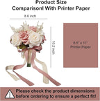 Wedding Bouquets for Bride, Champagne White & Pink Bridal Bridesmaid Wedding Flowers, Artificial Toss Rose for Civil Ceremony (Hollow Lace Ribbon Handle)