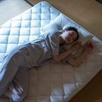 EMOOR Foldable Japanese Futon Mattress Topper CLASSE-Topper Tatami Floor Mattress Full, Made in Japan