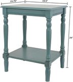 Decor Therapy Accent Table with Storage, Casual Style, Modern End Table, Sturdy, Blue Gray - (24" x 19.5" x 15.75")