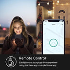Kasa Apple HomeKit Outdoor Smart Plug, 2 Sockets, IP64 Weather Resistance for Outdoor String Lights, Compatible with Siri, Alexa & Google Home, Long Wi-Fi Range, 2.4G Wi-Fi Only, ETL Certified (EP40A)