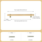 Wooden Drawer Pulls,6-Pack Beech Wood Drawer Handles 6.3in,Suitable for Kitchen, Living Room, Bedroom, Bathroom and Other Scenes,Gold