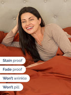 Extra Deep King Sheet Set - 6 Piece Breathable & Cooling Sheets - Hotel Luxury Bed Sheets Set - Easy & Secure Fit - Soft, Wrinkle Free & Comfy Sheets Set - Terracotta Sheet Set with Extra Deep Pockets