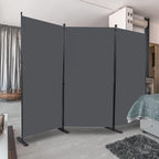Room Divider, 3 Panel Folding Privacy Screens with Wider Support Feet, 6 Ft Portable Room Partition for Room Separator, 102" W X 71" H, Grey