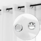 DUALIFE White Sheer Curtains 54 Inch Length with Grommet,Look Semi Sheer Windows Panels,Elegant Solid Color Touch Soft Drapes, 52X54 Inch for Living Room Bedroom,Set of 2 Panels