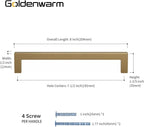 goldenwarm 30 Pack Champagne Bronze Cabinet Pulls Bronze Cabinet Pulls 7-1/2in Champagne Drawer Handles Brushed Gold Drawer Handles Square Kitchen Dresser Hardware for Dresser Bedroom
