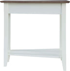 Convenience Concepts American Heritage Wedge End Table 24" - Classic Living Room Table with Storage Shelf,Side Table for Family Room, Bedside Table, Driftwood