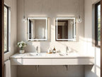36"x 36" LED Bathroom Mirror with Lights, Double Lighting Sources Dimmable, LED Mirror for Bathroom, Anti-Fog, Lighted Bathroom Vanity Mirror for Wall, ETL Listed, Tempered Glass(Horizontal/Vertical)