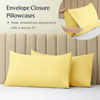 LuxClub 3 PC Sheet Set Bed Sheets Deep Pockets 16" Eco Friendly Wrinkle Free Cooling Machine Washable Hotel Bedding Silky Soft - Lemon Twin XL