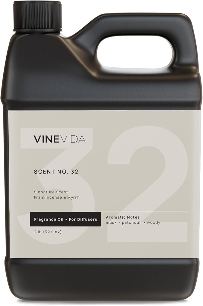 VINEVIDA [32 Fl Oz] Frankincense & Myrrh Fragrance Oil for Cold Air Diffusers, Essential Oils for Diffuser Oil Refill & Air Freshener Room Spray