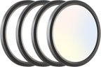 zemty 4Pack LED Ceiling Light Fixture 6.5 Inch, 12W 1200lm Ceiling Mount Light Fixtures, Adjustable 3000K 4000K 6500K, Round Flat Ceiling Lamp for Bathroom Closet Hallway Laundry (Black)