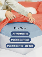 Extra Deep Cal King Sheet Set - 6 Piece Breathable & Cooling Sheets - Hotel Luxury Bed Sheets Set - Easy & Secure Fit - Soft, Wrinkle Free & Comfy Sheets Set - Coral Sheet Set with Extra Deep Pockets