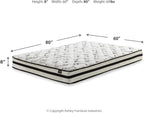 Signature Design by Ashley Queen Size Chime 8 Inch Medium Firm Innerspring Mattress with Pressure Relief Quilt Foam, Fiberglass Free, Mattress In A Box