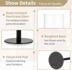 NUPTIO Hurricane Candle Holders Bulk: 18 Pcs Black Tapered Candlesticks Holder with Crystal Glass Cylinder Sleeves Metal Taper Candle Stick Holder for Christmas Thanksgiving Party Event Centerpieces