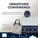 Serta Raised Air Mattress with Never Flat Pump | Luxury Inflatable Mattress with Built in Air Pump to Ensure a Good Night’s Rest | Heavy Duty Blow Up Mattress with Self Inflating Pump