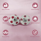 Handamde Pink Ceramic Stone Cabinet Knobs, Vintage Decorative Drawer Pulls for Trendy Cabinets, Modern Dressers & Cupboards, Knobs for Kitchen & Furniture - Set of 6