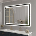 24"x 40" LED Bathroom Mirror with Black Frame, Stepless Dimmable, Anti-Fog, Shatter-Proof, Memory, 3 Colors, LED Vanity Mirror