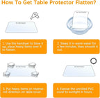 1.5mm Thick 19 x 32'' Clear Plastic Table Protector for Dining Room Waterproof PVC Table Tablecloth Cover Vinyl Desk Pad Mat Wood Furniture Coffee Glass End Hallway Table Top Surface Protection Liner