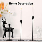 Black Candlestick Holder Set of 24 for Taper Candles, Decorative Candle Holders Bulk Candle Stick Holders Taper Candle Holders for Table Centerpiece Wedding Dinning Party Anniversary Home Decor