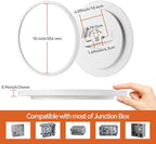 TALOYA 10 Inch LED Flush Mount Ceiling Light Fixture White, 5-in-1 CCT Selectable (3000K/3500K/4000K/5000K/6500K), 20W 0.94inch Thickness Ultra-Slim Surface Mounted Lighting Fixture for Basement