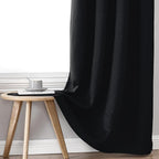 ChrisDowa 100% Blackout Curtains 108 inch Long for Bedroom with Black Liner, 2 Thick Layers Total Blackout Thermal Insulated Grommet Window Curtains 2 Panels Set (Black, 52 x 108 Inch)
