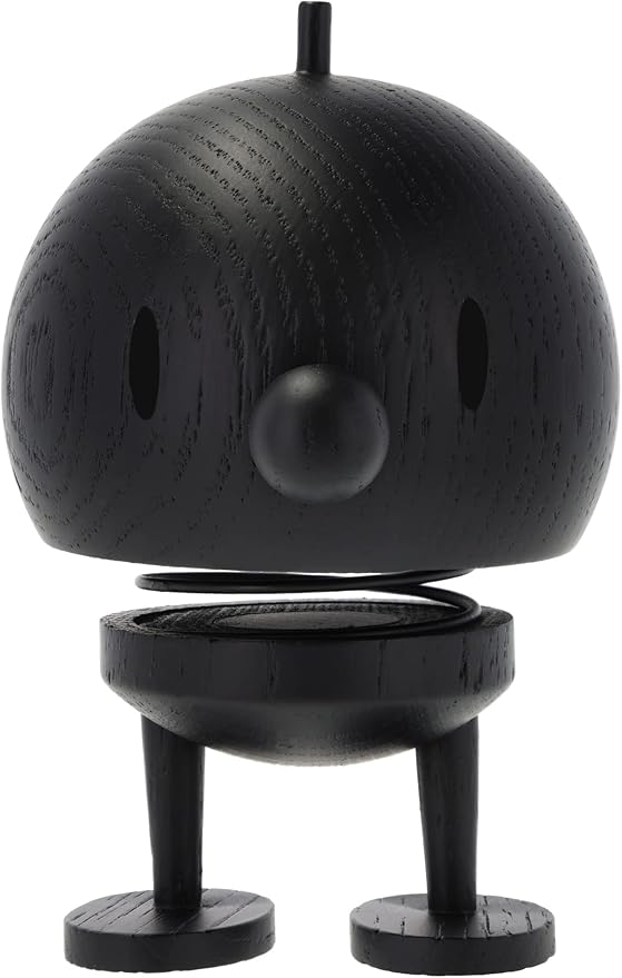 Hoptimist - Scandinavian Design - Wooden Bumble (Black Stained Oak, H: 13.5 cm x D: 10 cm)