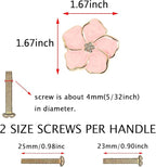 4 pcs Petal Handles Colorful Drawer Knobs Flower Petal Cabinet Dresser Knobs for Girl's Room Dresser Cupboard Drawer Wardrobe Decorative Furniture Knobs (Pink)