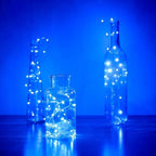 YKB 6 Pack Blue Fairy String Lights Battery Operated Fairy Lights Starry String Lights on 3.3ft/1m Silvery Copper Wire DIY Christmas Decoration Costume Wedding Party Halloween Easter