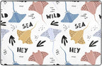 Area Rugs for Living Room Decor - Stingrays Scandinavian Style Cute Anti Slip Throw Washable Rugs 3x5 for Bedroom - Indoor Soft Carpet for Bedroom Living Room 60x39In