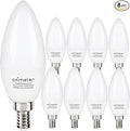 comzler Type B LED Bulb E12 Small Base, 4000K Natural Daylight Candelabra LED Light Bulbs, 60 Watt Equivalent Chandelier E12 LED Bulb for Ceiling Fan 600 Lumens No-Dimmable Pack of 8