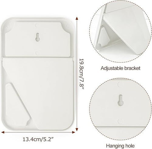 10Pcs Table Desk Vanity Makeup Mirror, 8-Inch Simple Portable Travel Mirror with Stand, Standing and Wall Hanging Dual-use White