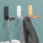 Folding Coat Hooks, Matte Black Wall Hooks for Hanging Coats Bathroom Towel Hooks Hardware Heavy Duty Aluminum Alloy Robe Hooks Wall Mounted DIY Coat Rack Hooks No Rust Indoor, Outdoor (6pcs-Black)