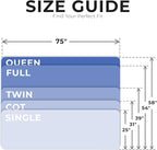 Cozzzi Foldable Mattress Queen Size for Floor and Traveling with Removable Cover - Lightweight and Portable Folding Mattress for Adults & Kids - Compact and Easy to Storage - Navy (75in x 58in x 4in)