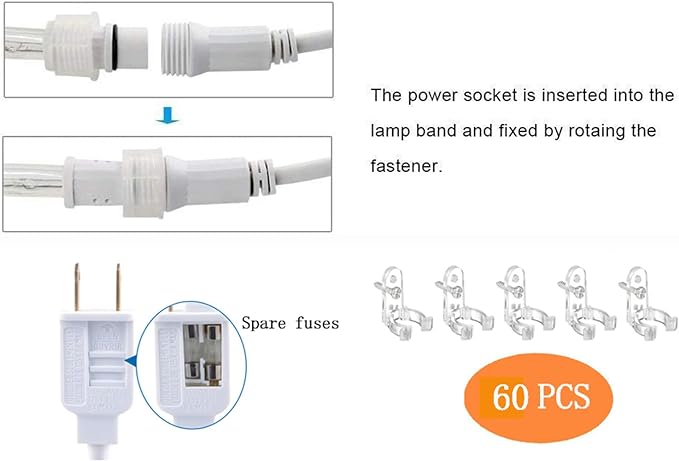 200ft LED Rope Lights Outdoor, 1440 LED Flexible Tube Lights with 8 Modes, Waterproof LED Rope Lighting for Outside, Garden, Patio, Bedroom, Party, Pool, Fences, Indoor Outdoor Decoration (White)