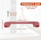 uxcell 10 Pack Plastic Cartoon Drawer Pulls, 5" ABS Closet Wardrobe Door Handle Furniture Accessory for Home Kitchen Cupboard, Pink