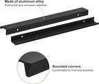 uxcell Cabinet Finger Edge Pull, 8pcs 300mm / 11.81" Aluminum Alloy Back Mount Hidden Cabinet Pulls Concealed Handle for Home Kitchen Drawer Cabinet, Black